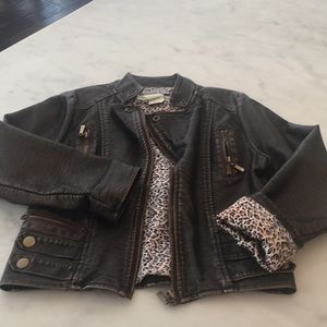 Elisa B. Faux leather moto jacket
